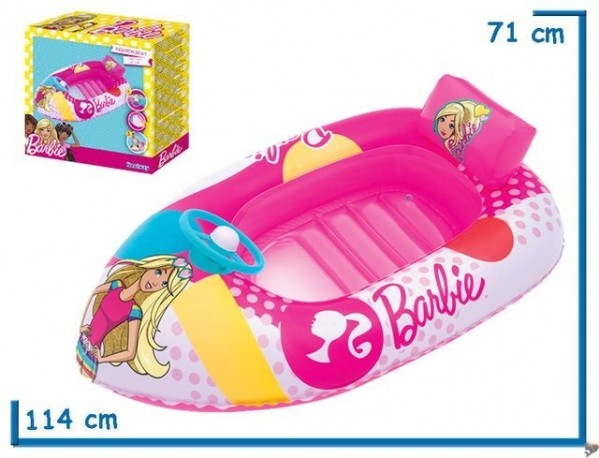 Lancha Inflable Barbie Para Niña Color Rosa Barbie