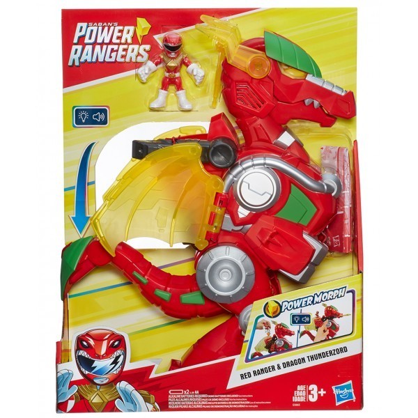 Power Rangers red ranger y dragon thunderzord