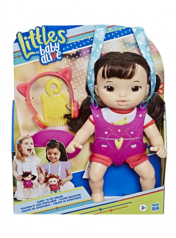 Baby Alive Littles Carry N Go Girl Black Str Hair
