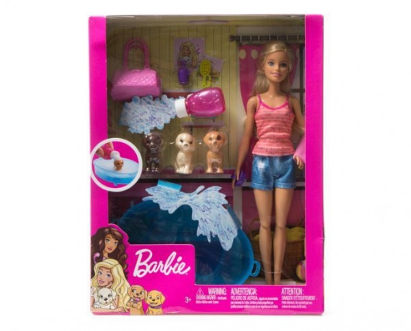 Barbie Cuidado De Cachorros Hora Del Baño