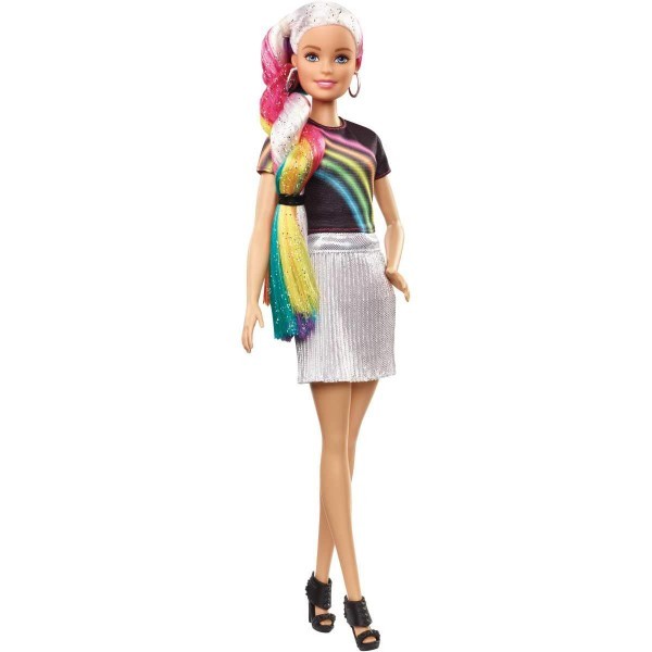 Barbie Peinados de Arcoiris Mechas De Colores Brillantes