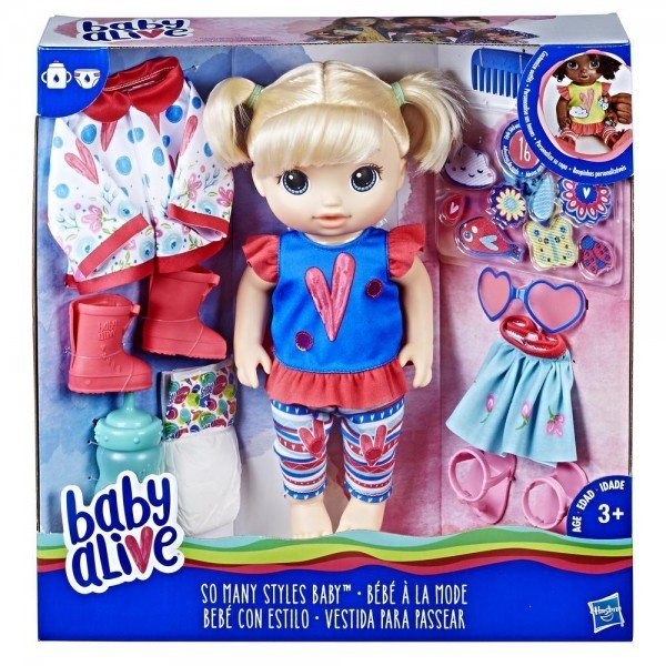 Baby Alive Bebé con estilo (Cabello rubio lacio)