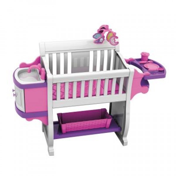 Cuna Rosa para Muñeca con Accs - American Plastic