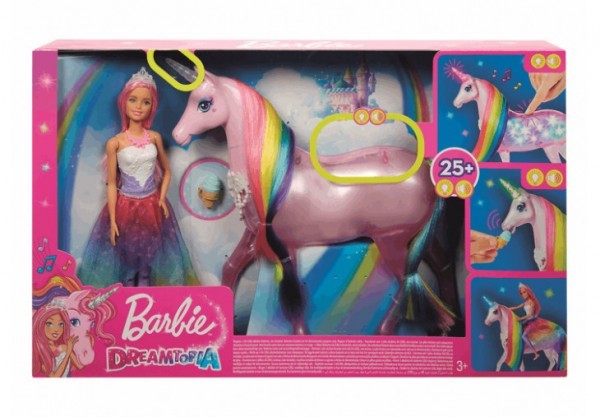 barbie unicornio de luces magicas