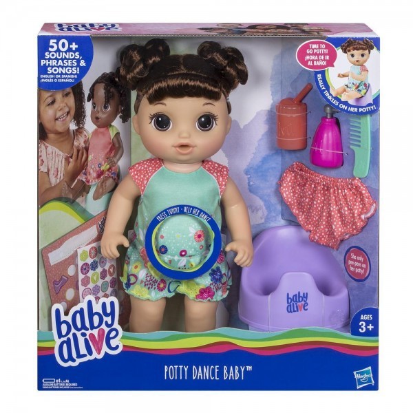 Baby Alive Bebe va al Baño Castaña