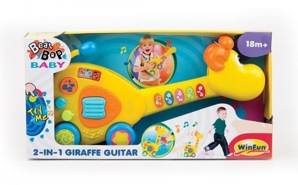 Guitarra Musical de Jirafa 2 en 1 con Luz y Sonidos WinFun