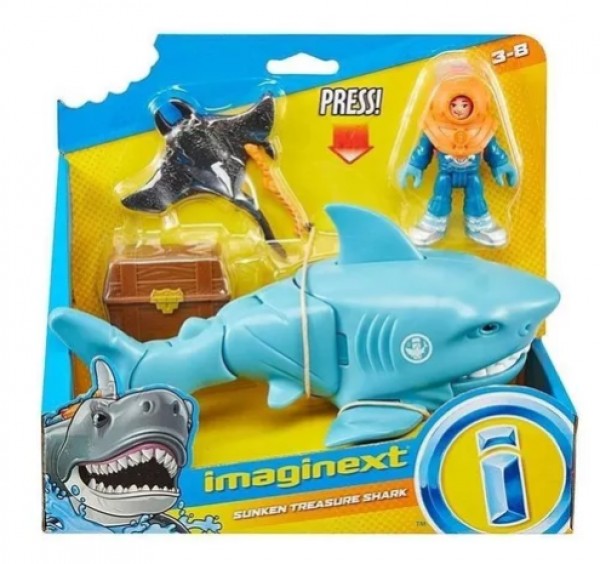 Imaginext Tiburon Con Buzo Y Tesoro Fisher Price